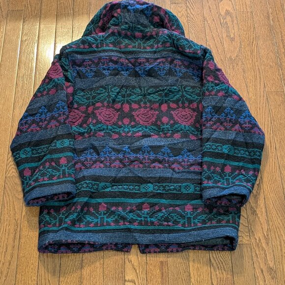 90's Woolrich Aztec Print Wool Jacket Made in USA - Size M - Picture 3 of 5